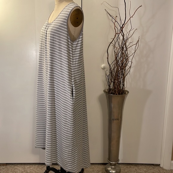 Cuddl Duds Flexwear Womens Sleeveless stripe maxi dress - Picture 2 of 5